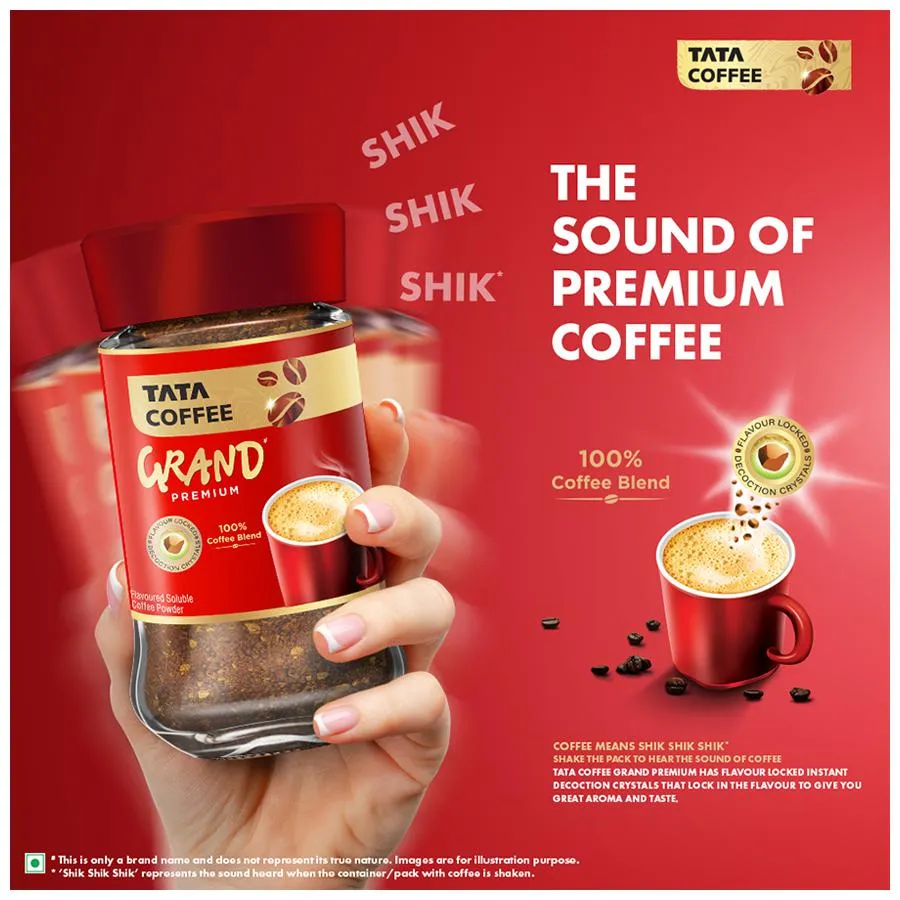 Tata Coffee Grand Premium Instant Coffee - 100percent Coffee Blend, 100 g Pouch-7.webp